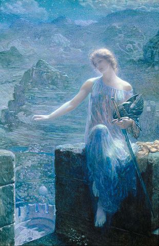 The Valkyrie's Vigil by Edward Robert Hughes